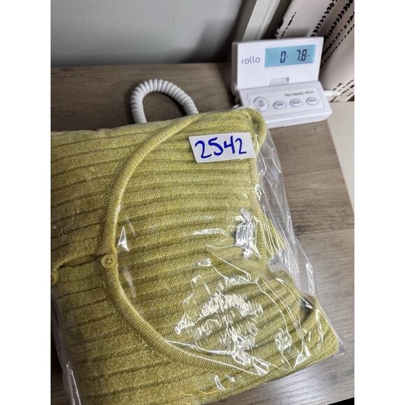 American Eagle Womens Y2K Ribbed Button Front Cropped Cardigan Sweater S Twee - Picture 10 of 10